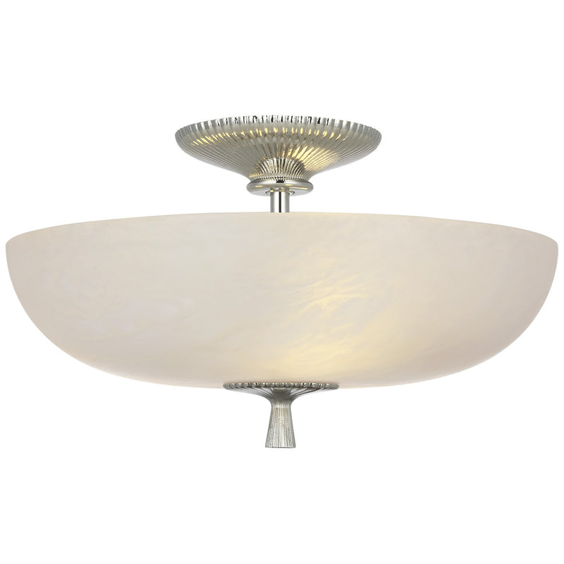 Visual Comfort Signature ARN 4415PN-ALB LED Semi-Flush Mount, Polished Nickel