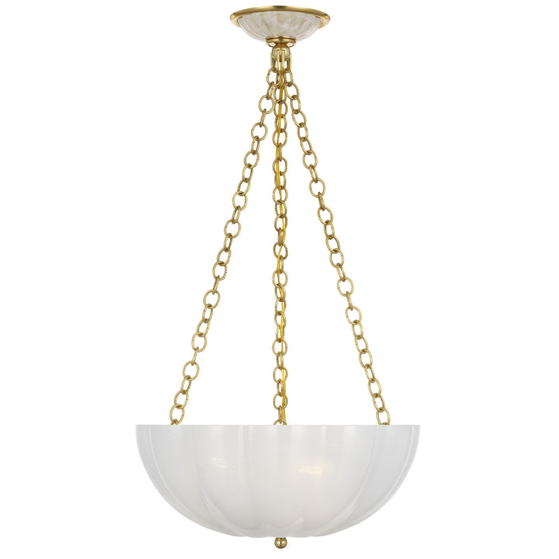 Visual Comfort Signature ARN 5017HAB-WSG LED Chandelier, Hand-Rubbed Antique Brass
