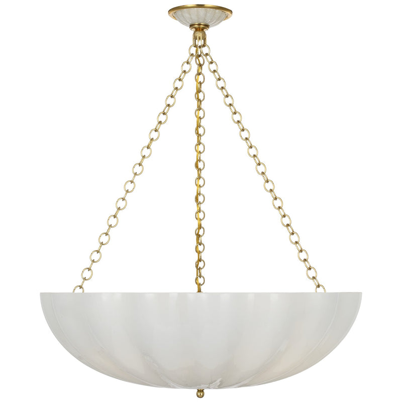 Visual Comfort Signature ARN 5019HAB-WSG LED Chandelier, Hand-Rubbed Antique Brass