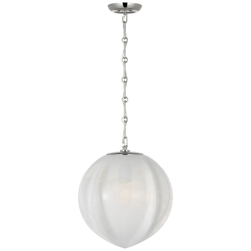 Visual Comfort Signature ARN 5025PN-WSG LED Pendant, Polished Nickel