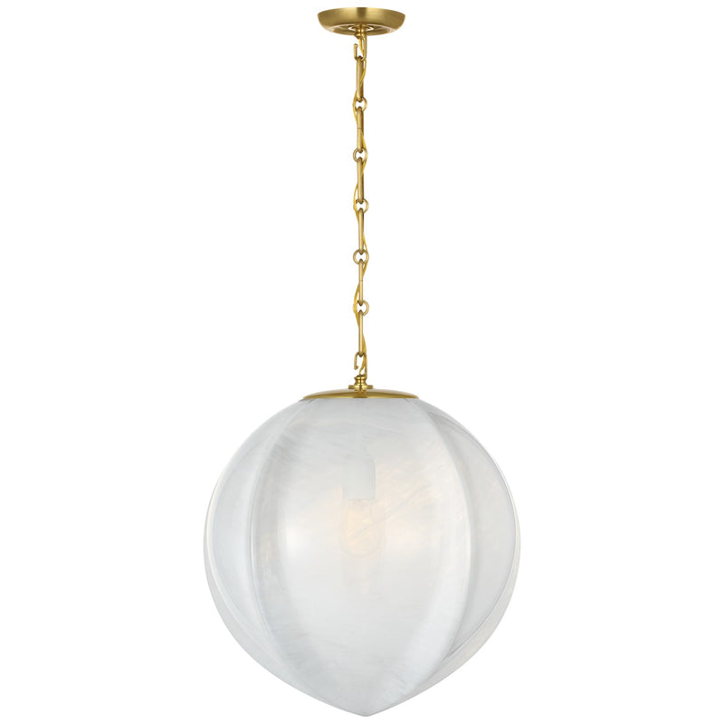 Visual Comfort Signature ARN 5026HAB-WSG LED Pendant, Hand-Rubbed Antique Brass