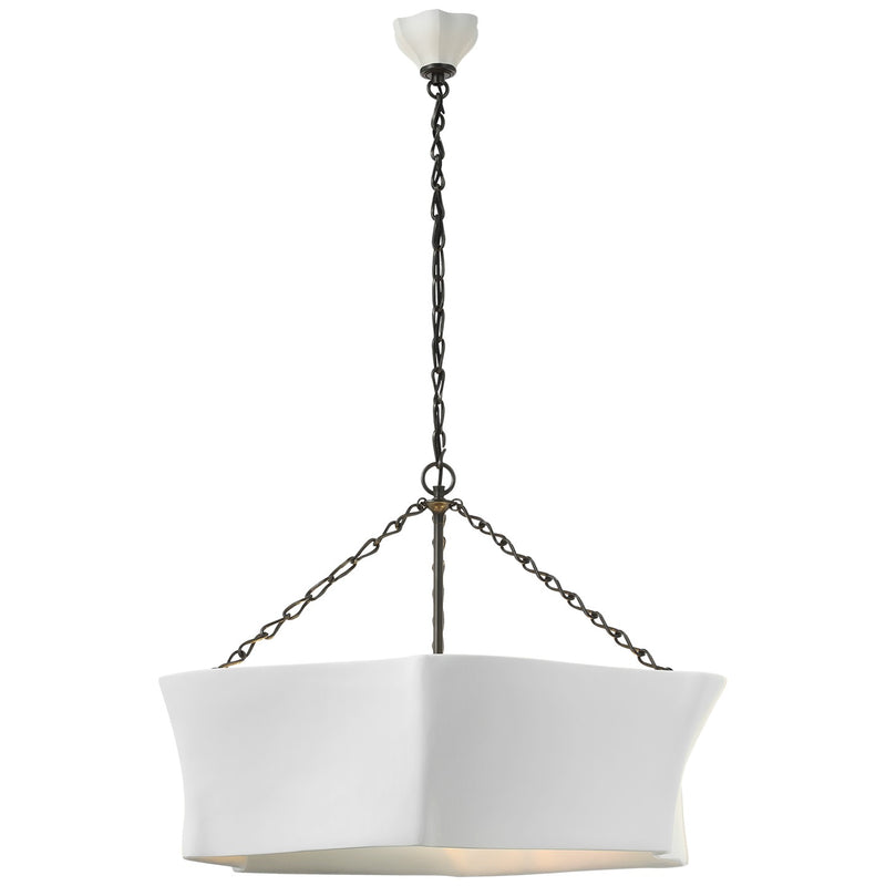 Visual Comfort Signature ARN 5040BZ/PW LED Chandelier, Bronze and Plaster White