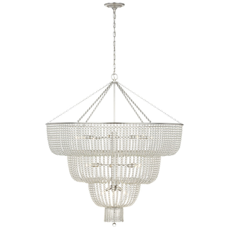 Visual Comfort Signature ARN 5303BSL-CG LED Chandelier, Burnished Silver Leaf