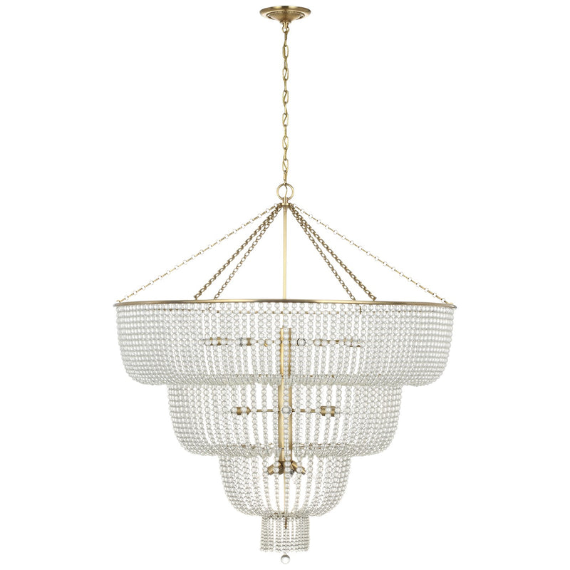 Visual Comfort Signature ARN 5303HAB-CG LED Chandelier, Hand-Rubbed Antique Brass