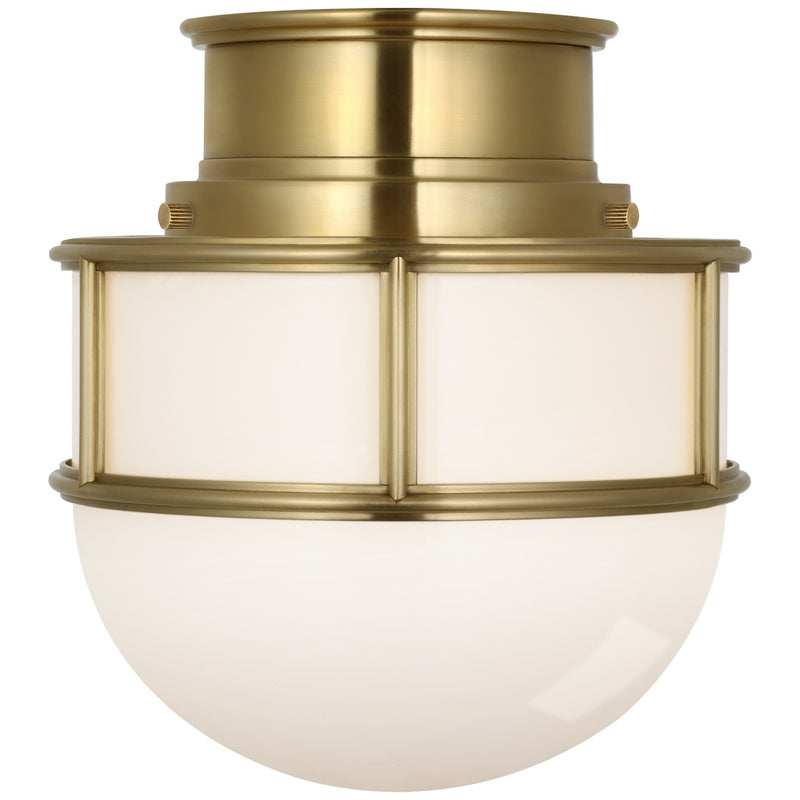 Visual Comfort Signature CHC 4130AB-WG LED Flush Mount, Antique-Burnished Brass