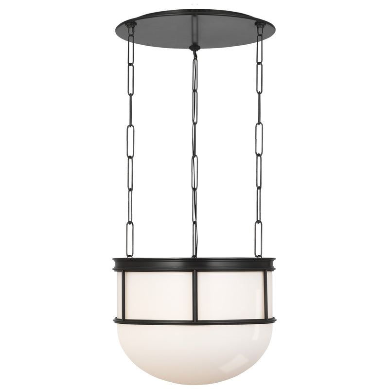 Visual Comfort Signature CHC 5125BZ-WG LED Lantern, Bronze with White Glass