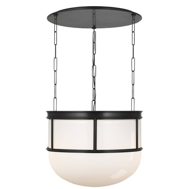 Visual Comfort Signature CHC 5126BZ-WG LED Lantern, Bronze with White Glass