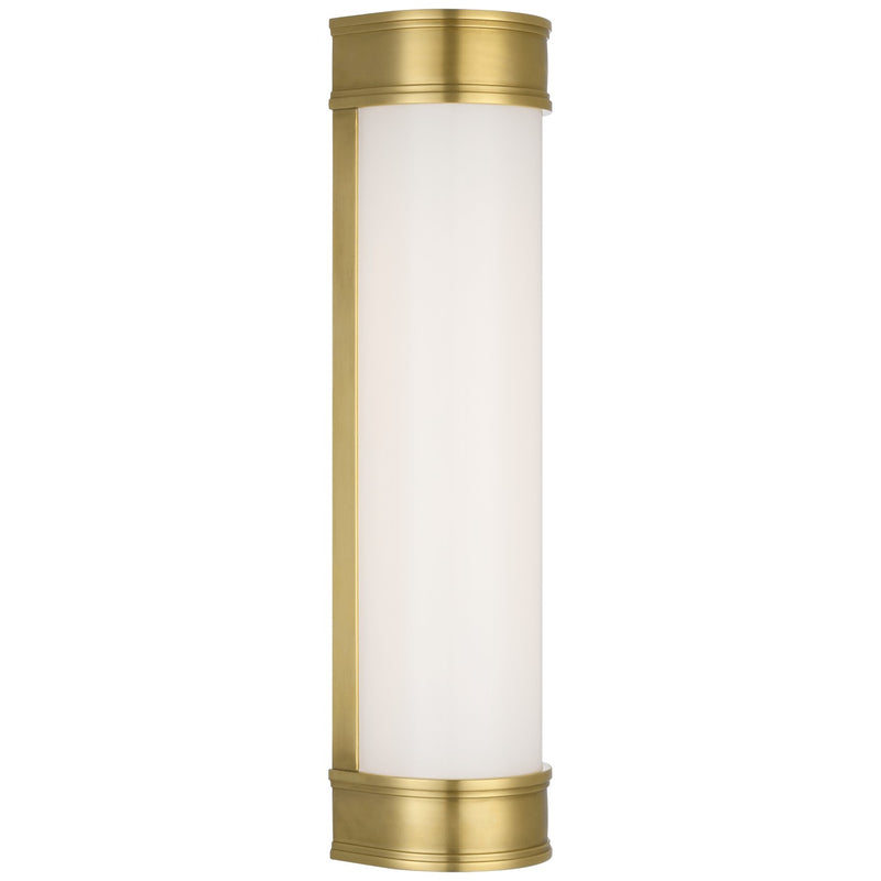 Visual Comfort Signature CHD 2063AB-WG LED Bath Sconce, Antique-Burnished Brass
