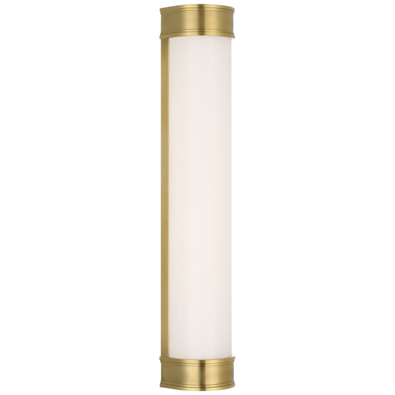 Visual Comfort Signature CHD 2064AB-WG LED Bath Sconce, Antique-Burnished Brass