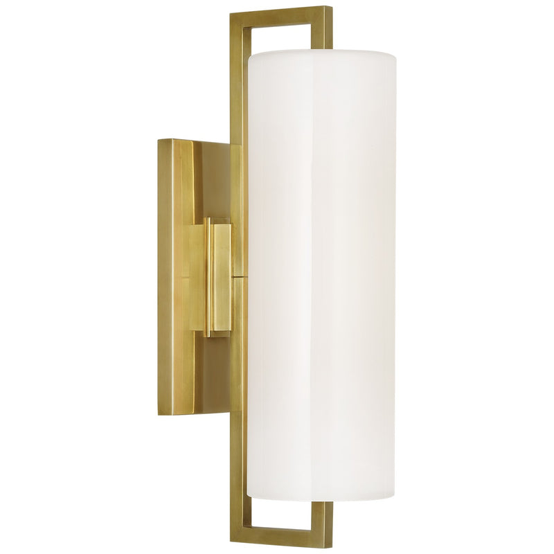 Visual Comfort Signature IKF 2520HAB-WG LED Bath Sconce, Hand-Rubbed Antique Brass