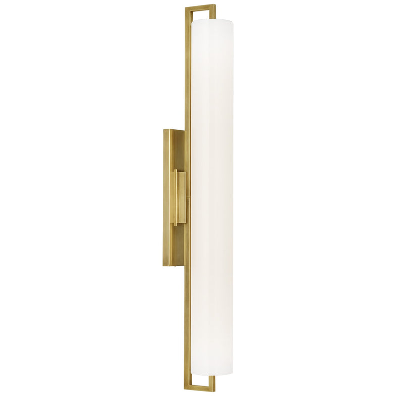 Visual Comfort Signature IKF 2524HAB-WG LED Bath Sconce, Hand-Rubbed Antique Brass