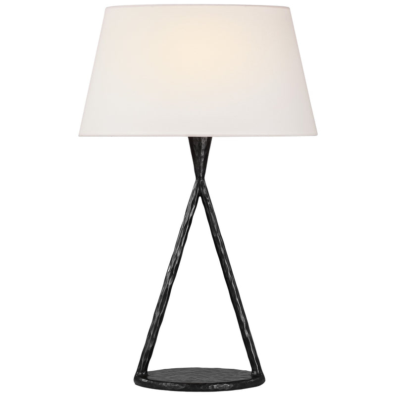 Visual Comfort Signature IKF 3406AI-L LED Table Lamp, Aged Iron