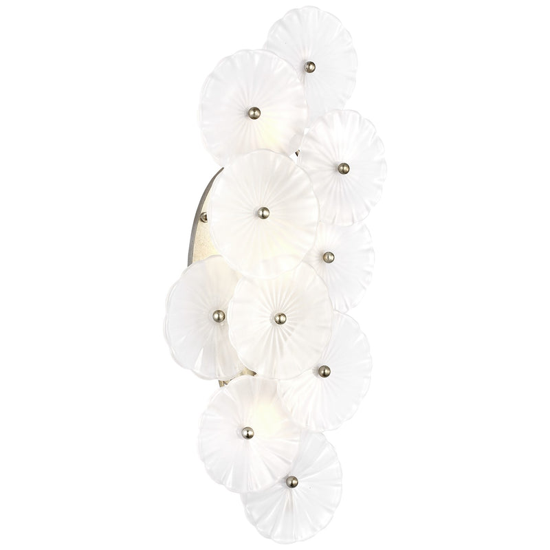 Visual Comfort Signature JN 2035BSL-FG LED Wall Sconce, Burnished Silver Leaf