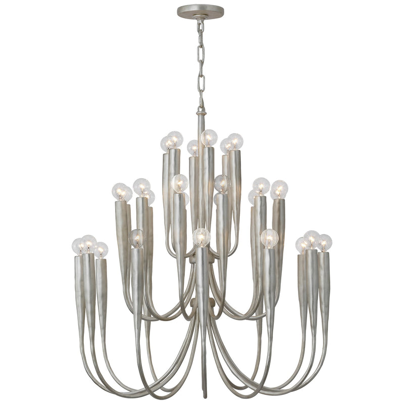 Visual Comfort Signature JN 5073BSL LED Chandelier, Burnished Silver Leaf