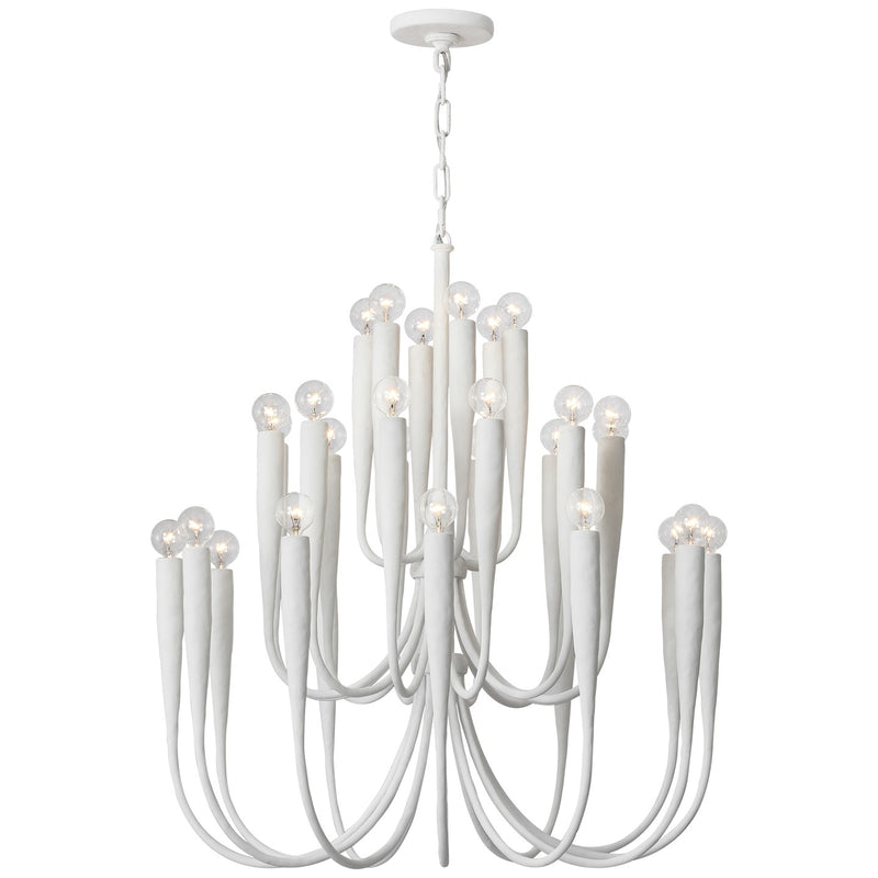 Visual Comfort Signature JN 5073PW LED Chandelier, Plaster White