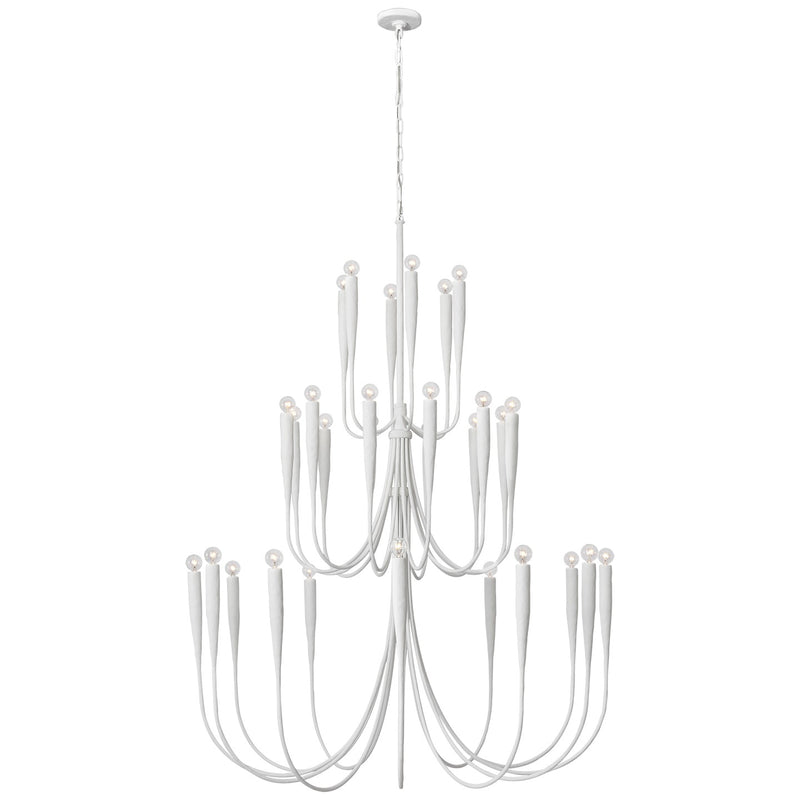 Visual Comfort Signature JN 5074PW LED Chandelier, Plaster White