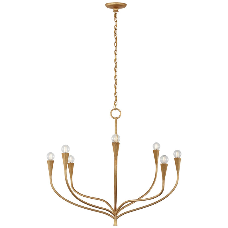 Visual Comfort Signature JN 5185AGL LED Chandelier, Antique Gold Leaf