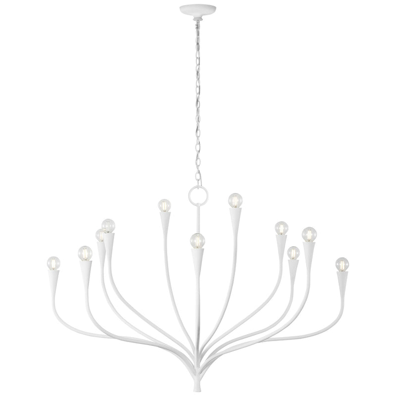 Visual Comfort Signature JN 5187PW LED Chandelier, Plaster White