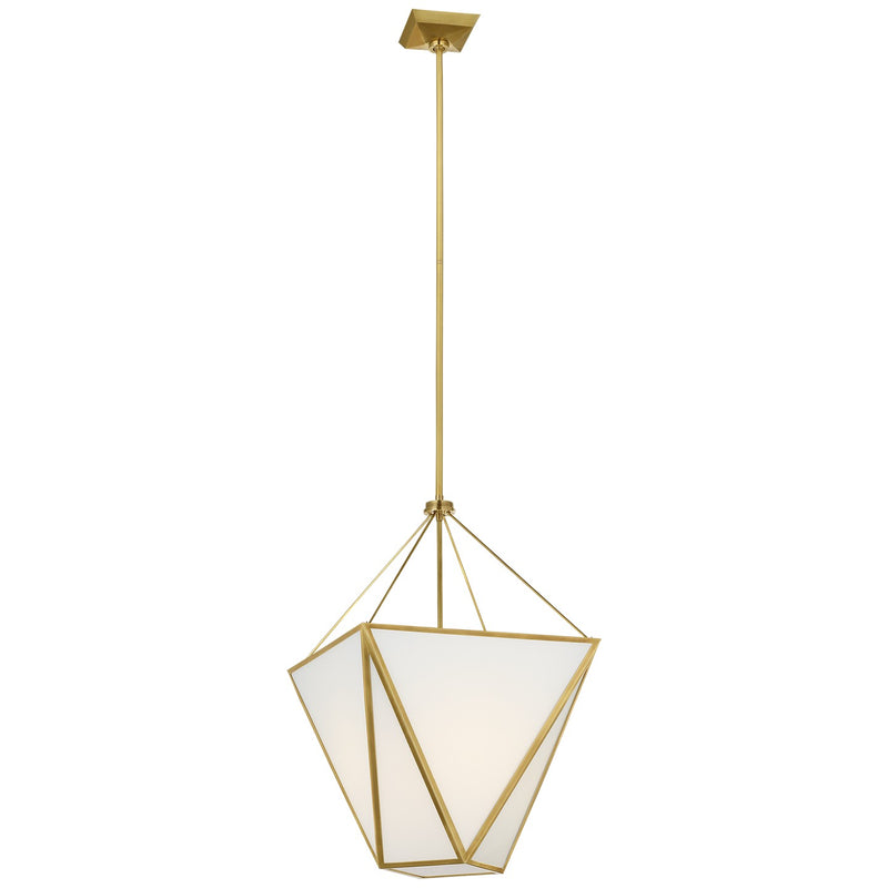 Visual Comfort Signature JN 5260HAB-WG LED Lantern, Hand-Rubbed Antique Brass
