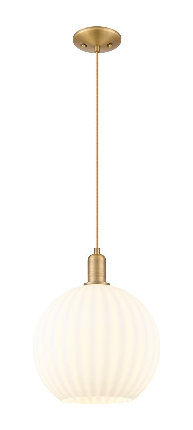 Innovations 716-1P-BB-G1217-12WV One Light Mini Pendant, Brushed Brass