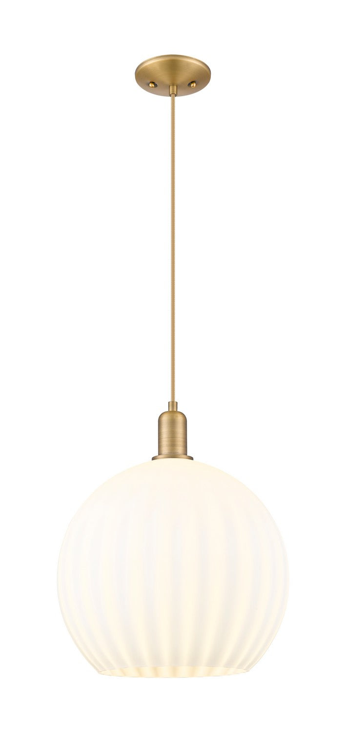 Innovations 716-1P-BB-G1217-14WV One Light Mini Pendant, Brushed Brass