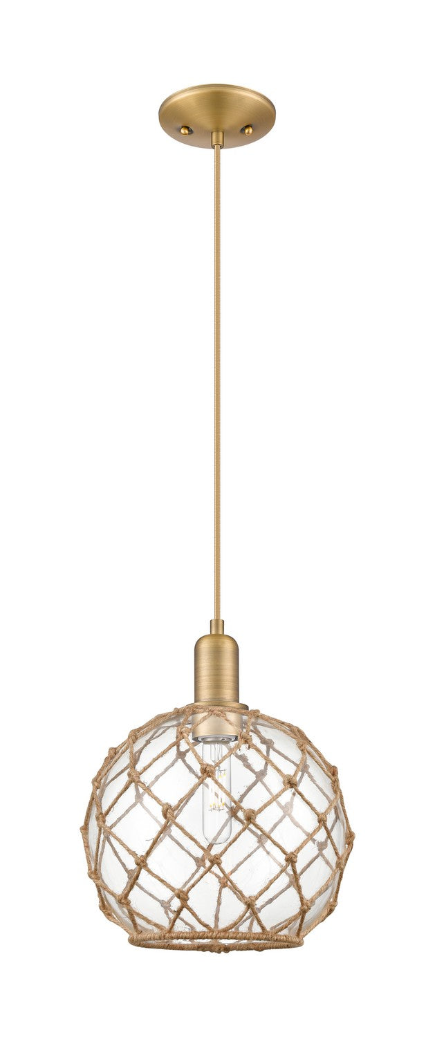 Innovations 716-1P-BB-G122-10RB One Light Mini Pendant, Brushed Brass