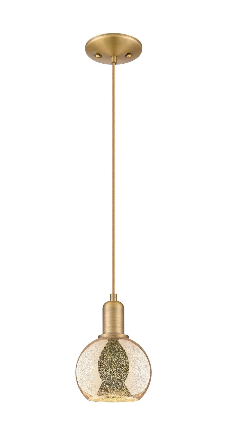 Innovations 716-1P-BB-G128-6 One Light Mini Pendant, Brushed Brass