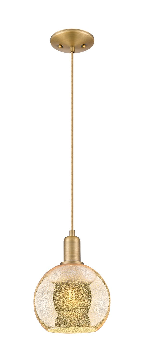 Innovations 716-1P-BB-G128-8 One Light Mini Pendant, Brushed Brass