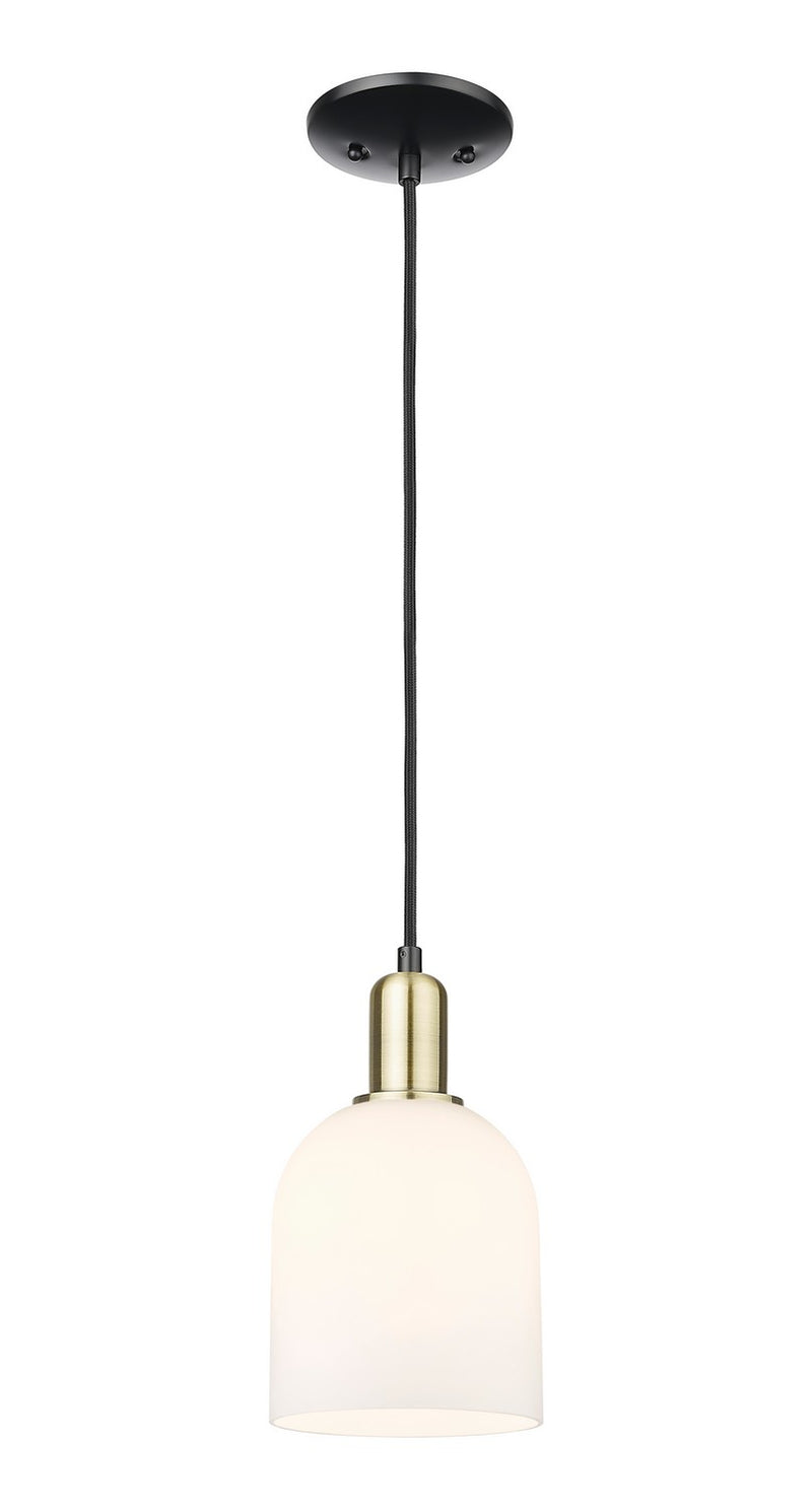 Innovations 716-1P-BAB-G558-6GWH One Light Mini Pendant, Black Antique Brass