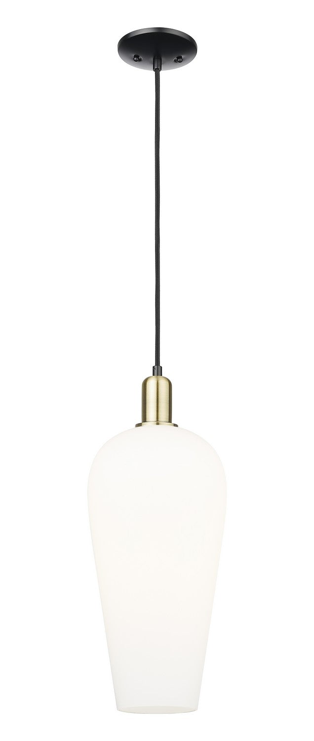 Innovations 716-1P-BAB-G456-8WH One Light Mini Pendant, Black Antique Brass