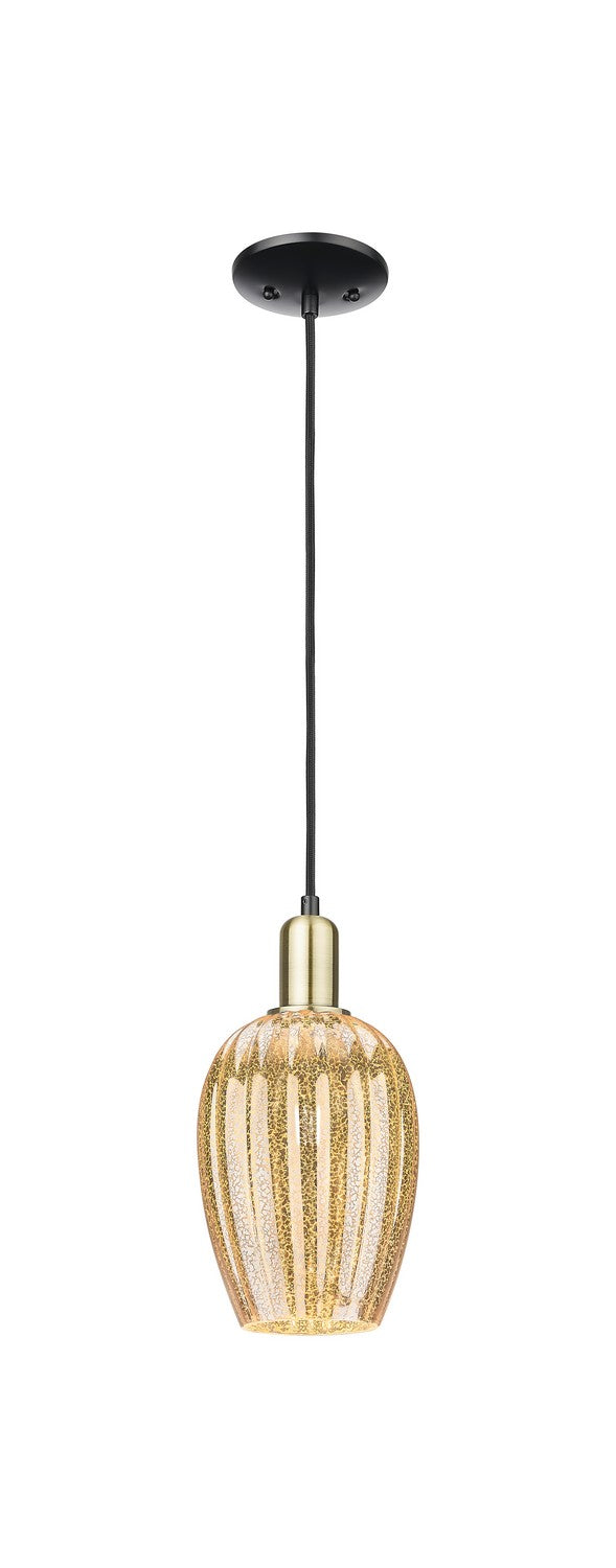Innovations 716-1P-BAB-G457-6ME One Light Mini Pendant, Black Antique Brass