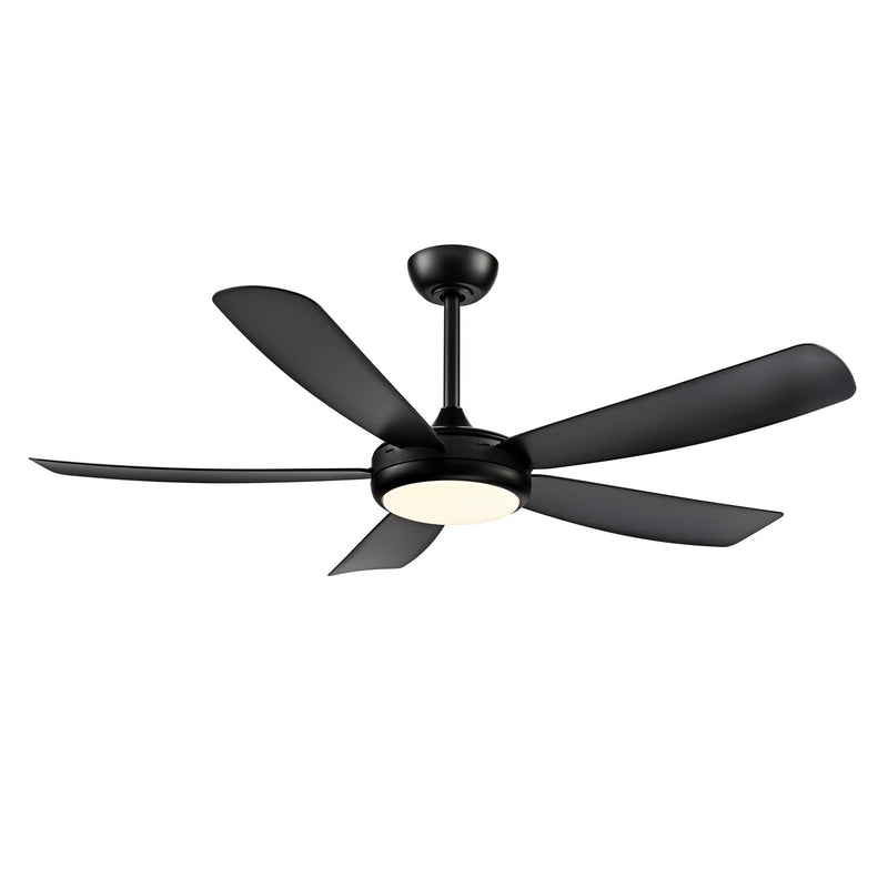 Millennium 1010WLED-MBK-MBK 52" Ceiling Fan, Matte Black