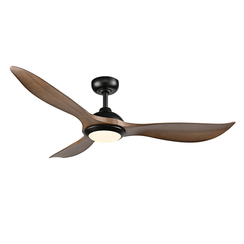 Millennium 1077WLED-MBK-KOA 52" Ceiling Fan, Matte Black