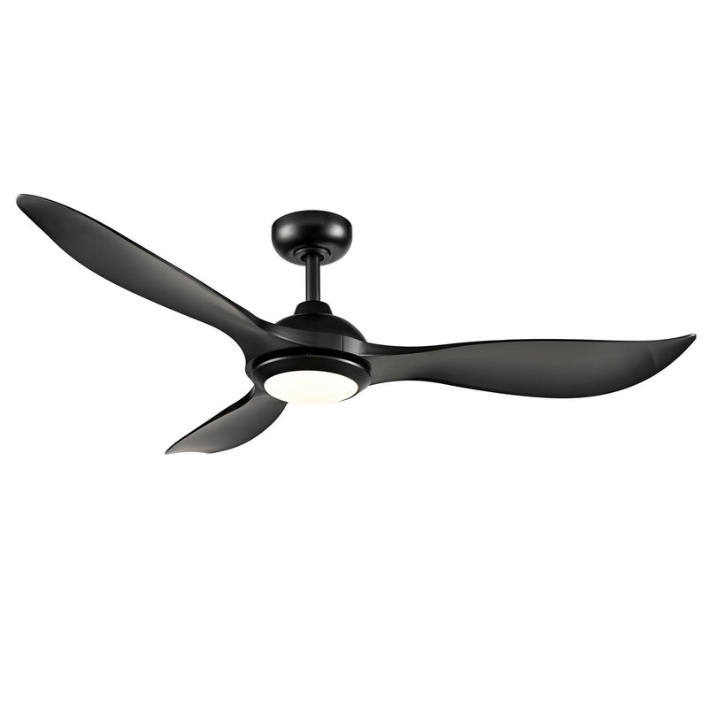 Millennium 1077WLED-MBK-MBK 52" Ceiling Fan, Matte Black