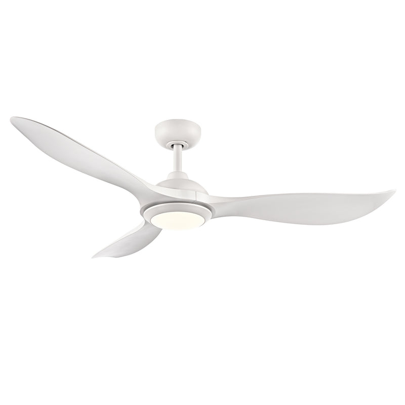 Millennium 1077WLED-MWW-MWW 52" Ceiling Fan, Matte White