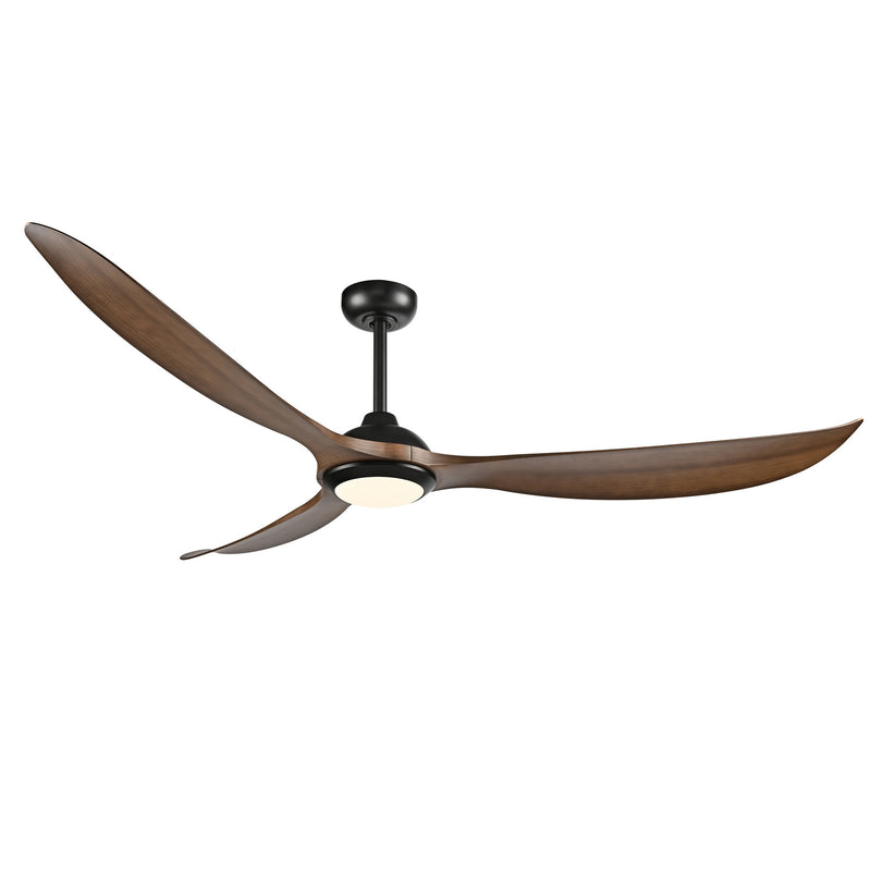 Millennium 1087WLED-MBK-KOA 72" Ceiling Fan, Matte Black