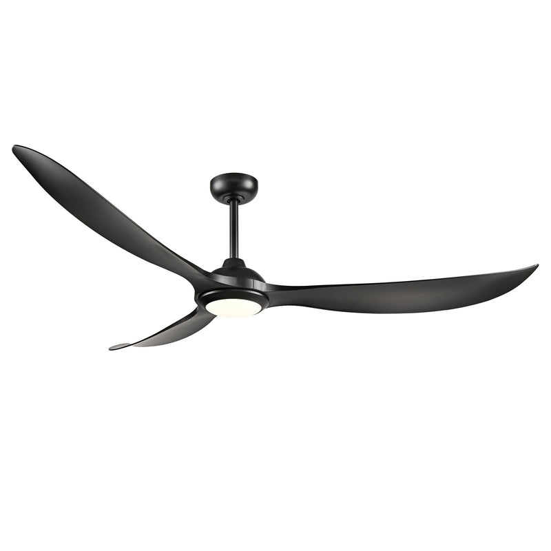 Millennium 1087WLED-MBK-MBK 72" Ceiling Fan, Matte Black