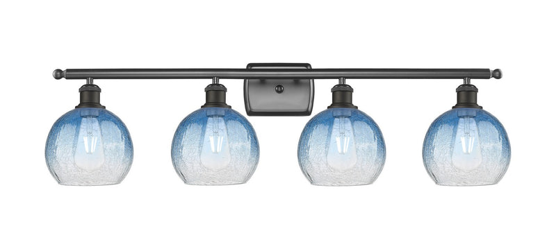 Innovations 516-4W-OB-G483-8SB Four Light Bath Vanity, Oil Rubbed Bronze
