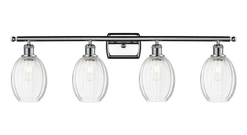 Innovations 516-4W-PC-G459-6CL Four Light Bath Vanity, Polished Chrome