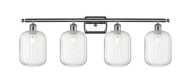 Innovations 516-4W-PC-G460-7CL Four Light Bath Vanity, Polished Chrome