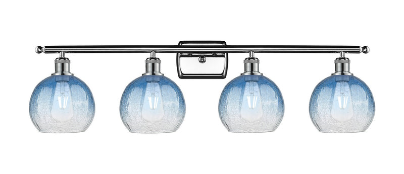 Innovations 516-4W-PC-G483-8SB Four Light Bath Vanity, Polished Chrome