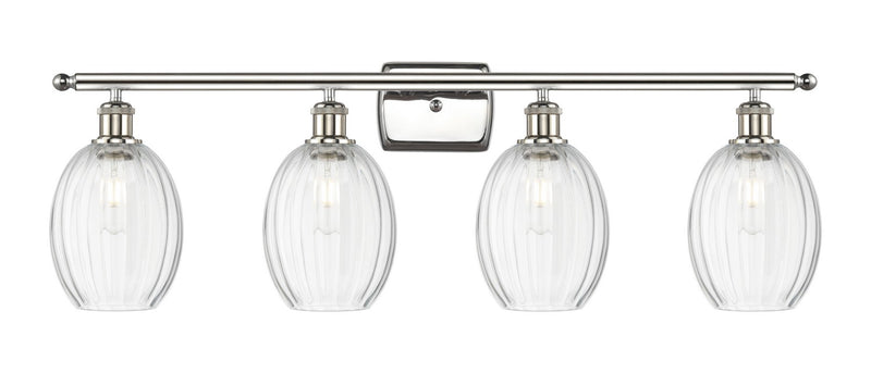 Innovations 516-4W-PN-G459-6CL Four Light Bath Vanity, Polished Nickel