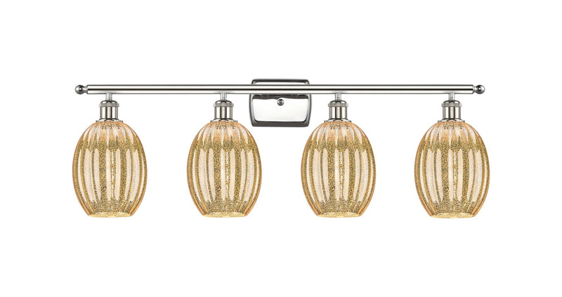 Innovations 516-4W-PN-G459-6ME Four Light Bath Vanity, Polished Nickel
