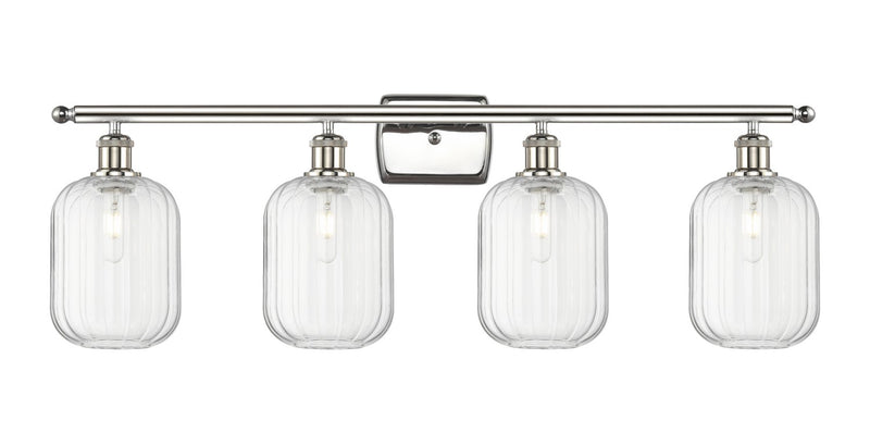 Innovations 516-4W-PN-G460-7CL Four Light Bath Vanity, Polished Nickel