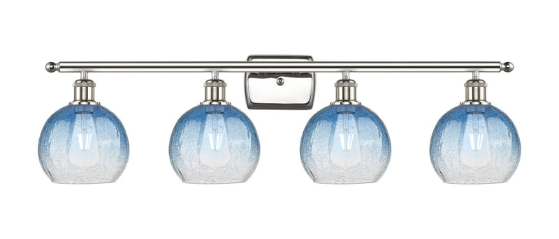 Innovations 516-4W-PN-G483-8SB Four Light Bath Vanity, Polished Nickel