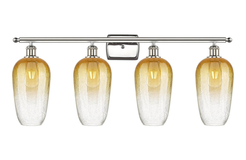 Innovations 516-4W-PN-G484-7AM Four Light Bath Vanity, Polished Nickel