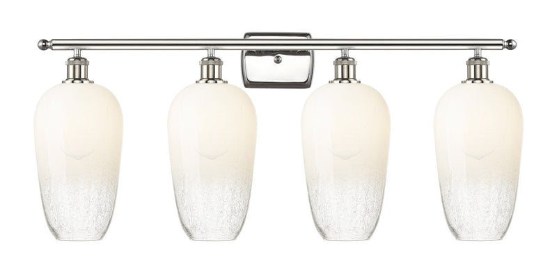 Innovations 516-4W-PN-G484-7OP Four Light Bath Vanity, Polished Nickel