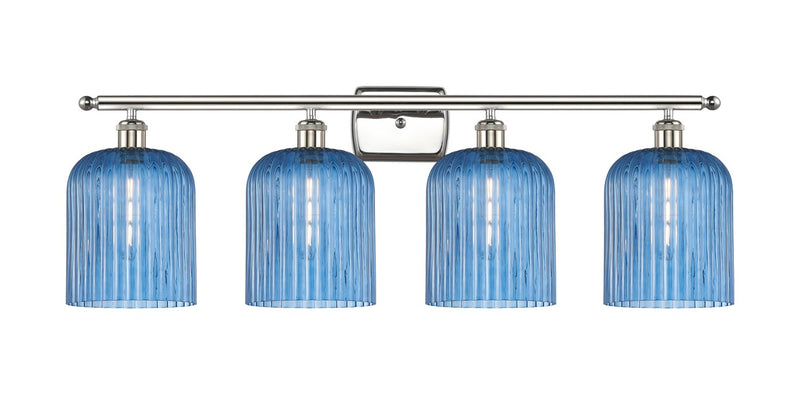 Innovations 516-4W-PN-G559-8BL Four Light Bath Vanity, Polished Nickel