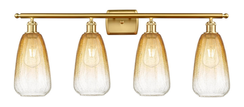 Innovations 516-4W-SG-G480-6AM Four Light Bath Vanity, Satin Gold