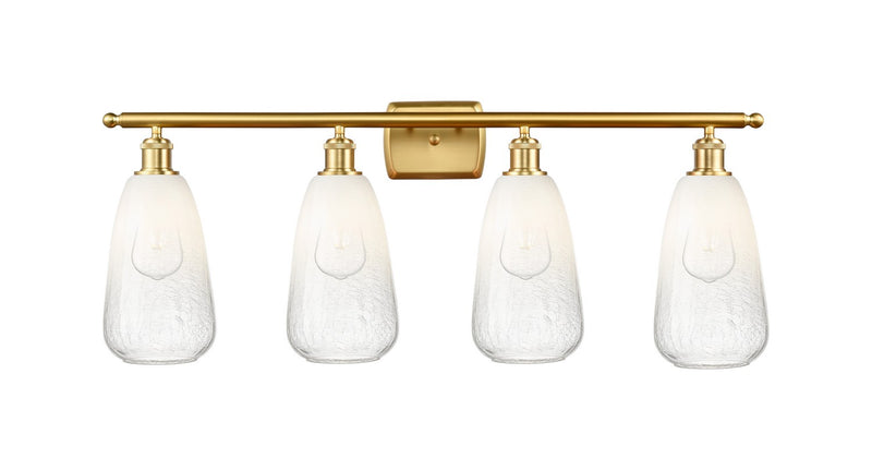 Innovations 516-4W-SG-G480-6OP Four Light Bath Vanity, Satin Gold